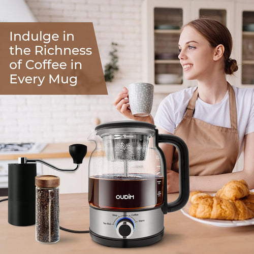 1.2L Glass Stainless Steel Drip Coffee Maker R503482