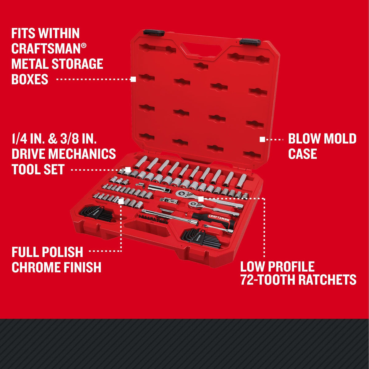 83 Piece Mechanics Tool and Socket Set G12179