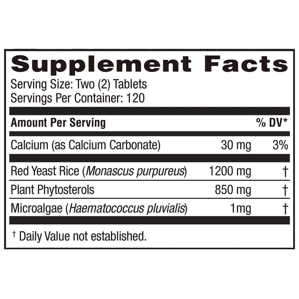 Red Yeast Rice 1200 mg Tablets 2-Pack U194181