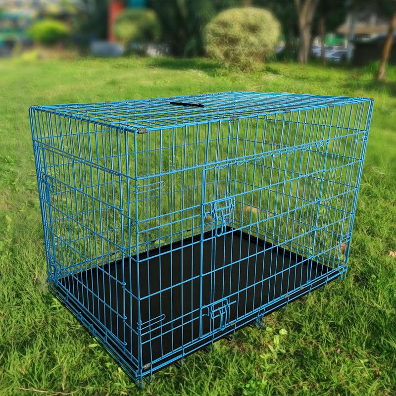36-Inch Folding Metal Dog Crate with Divider and Removable Tray F853788