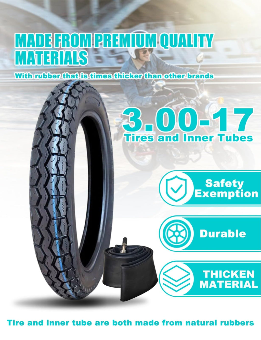 17 Dirt Bike Tire and Tube Set K976