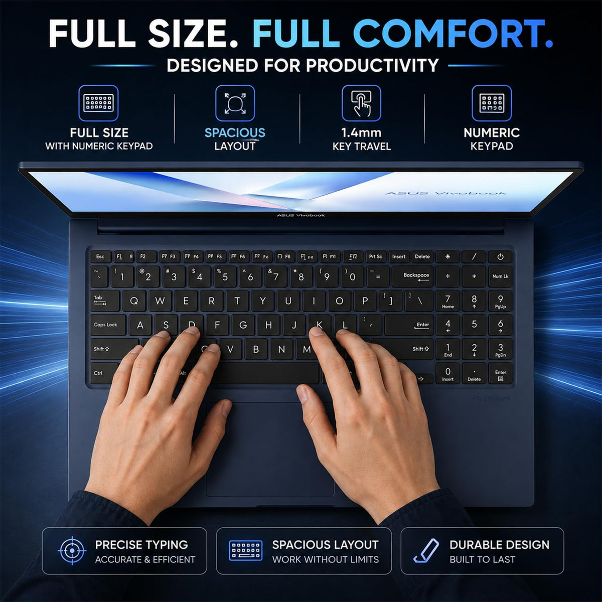 15.6" FHD IPS Intel Core 3 16GB DDR5 256GB SSD Laptop F2844