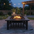 32 inch Black Wood Burning Steel Fire Pit B78277
