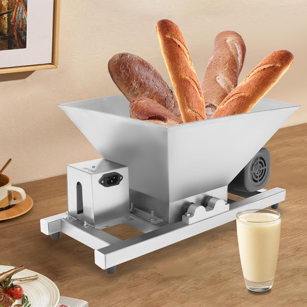 110V 60W 4L Stainless Steel Electric Fruit Crusher D968862
