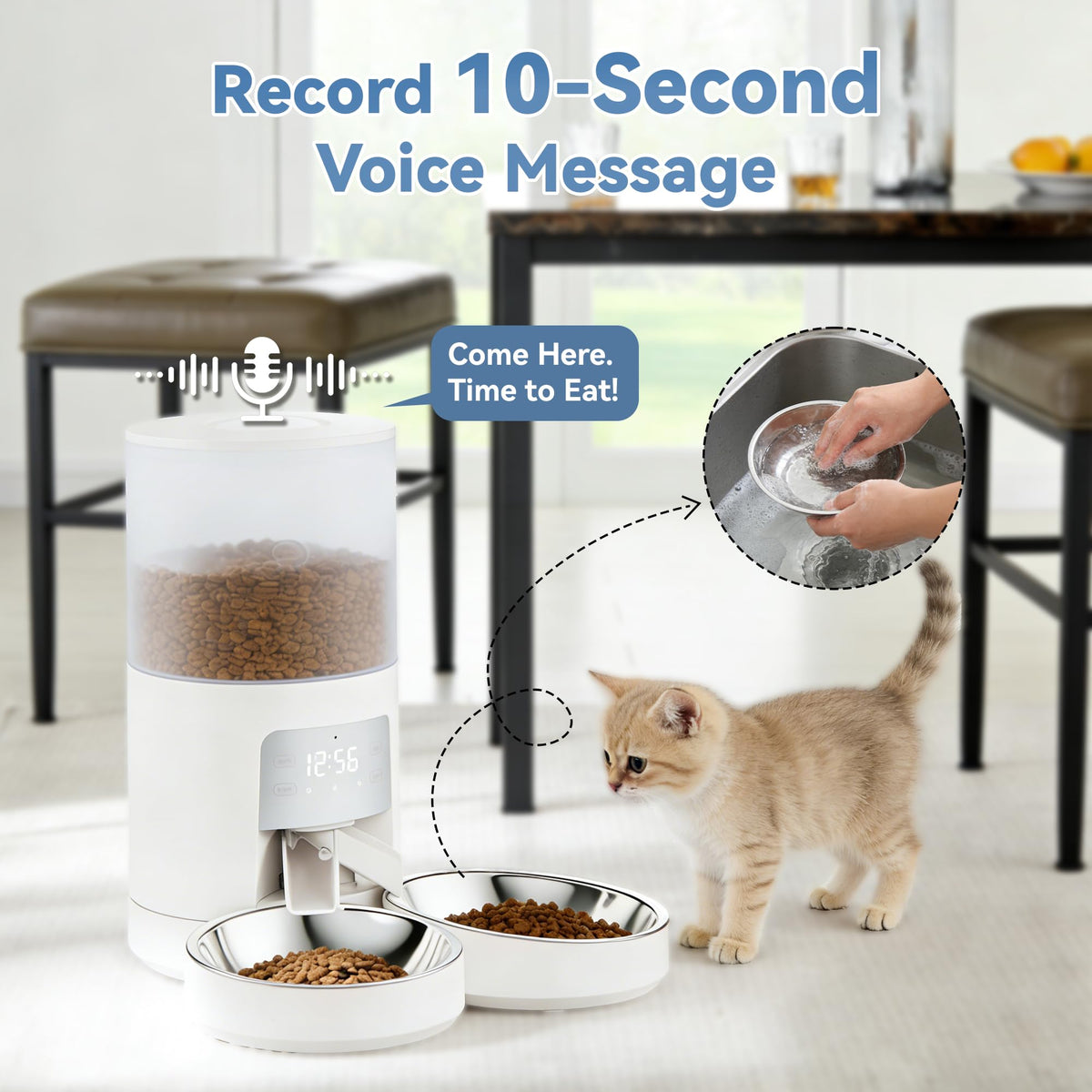 Automatic Cat Feeder 6L White M9865