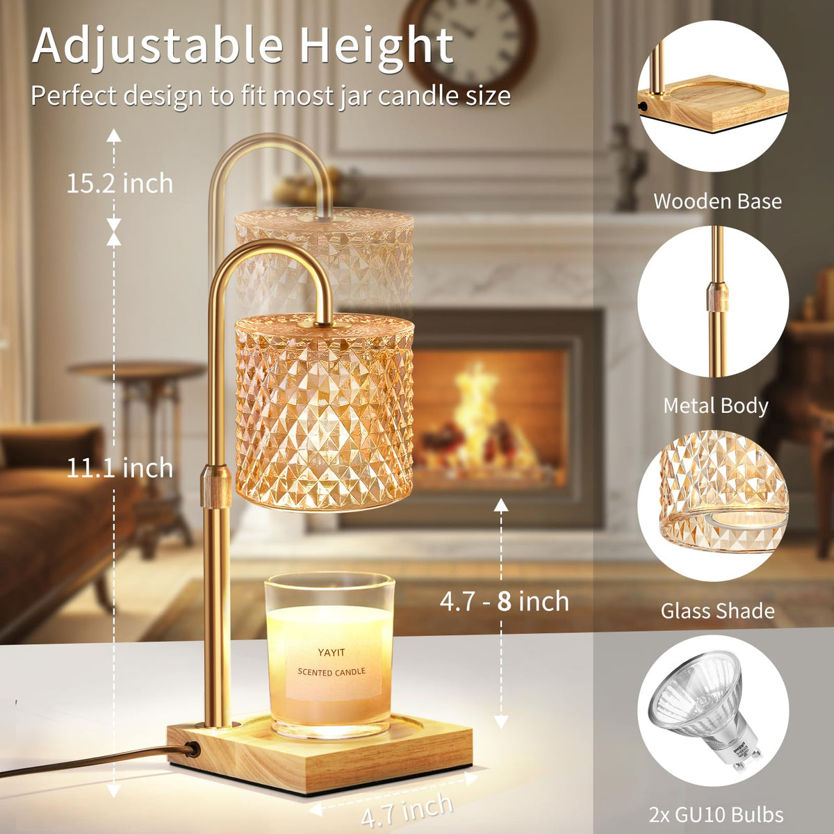 Candle Warmer Lamp with Timer Dimmer E2229