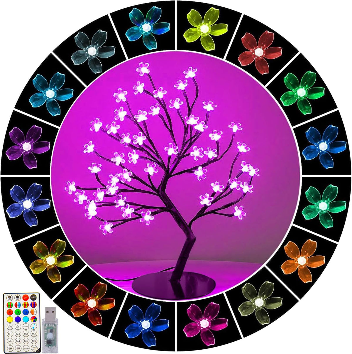Color-Changing LED Cherry Blossom Tree Light N431