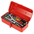 14 Inch Red Metal Tool Box with Latch and Handle Y223