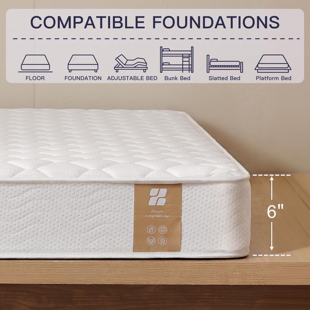 6 Inch Twin Mattress with Bonnell Spring D71349