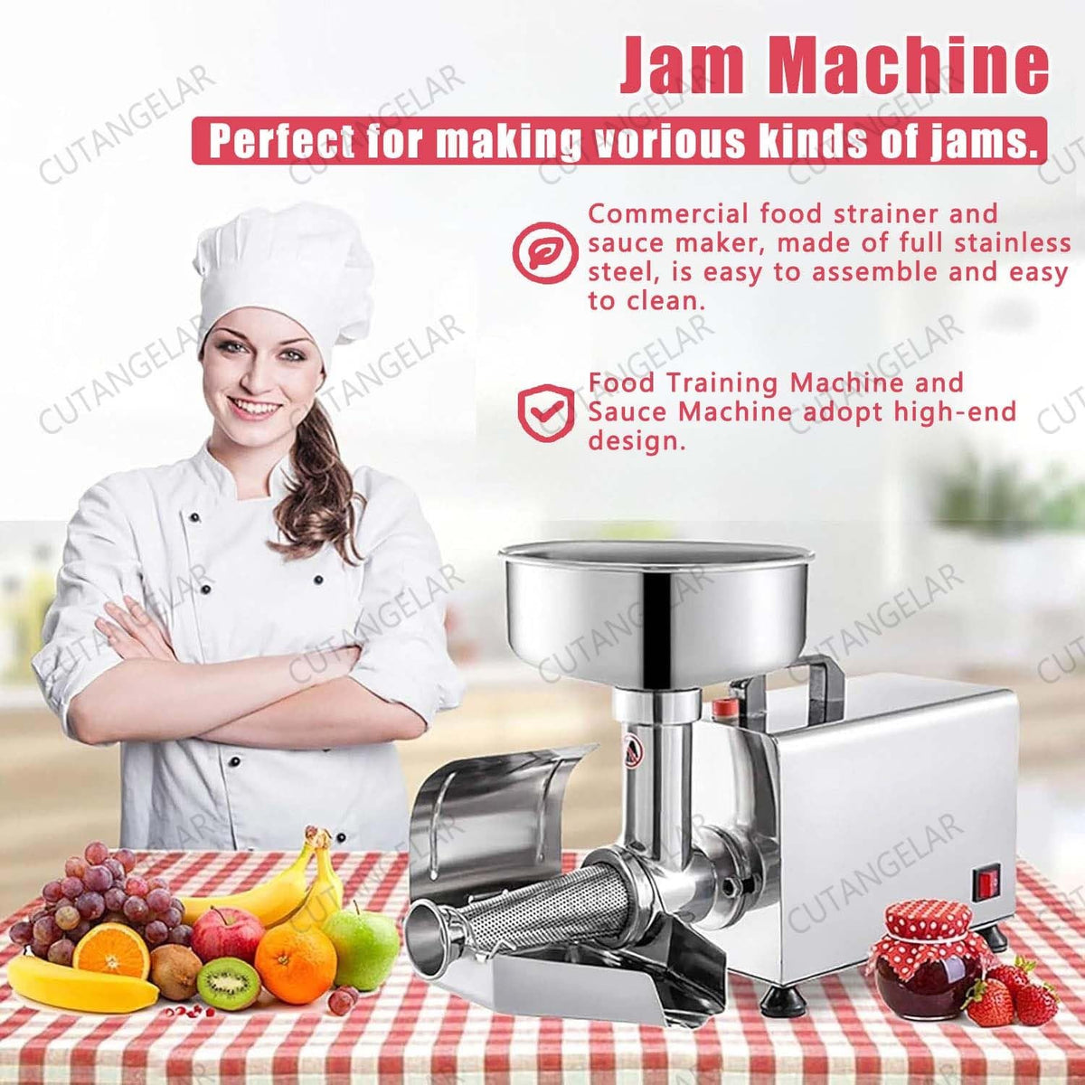 450W Electric Food Press with Steel Filter G82250