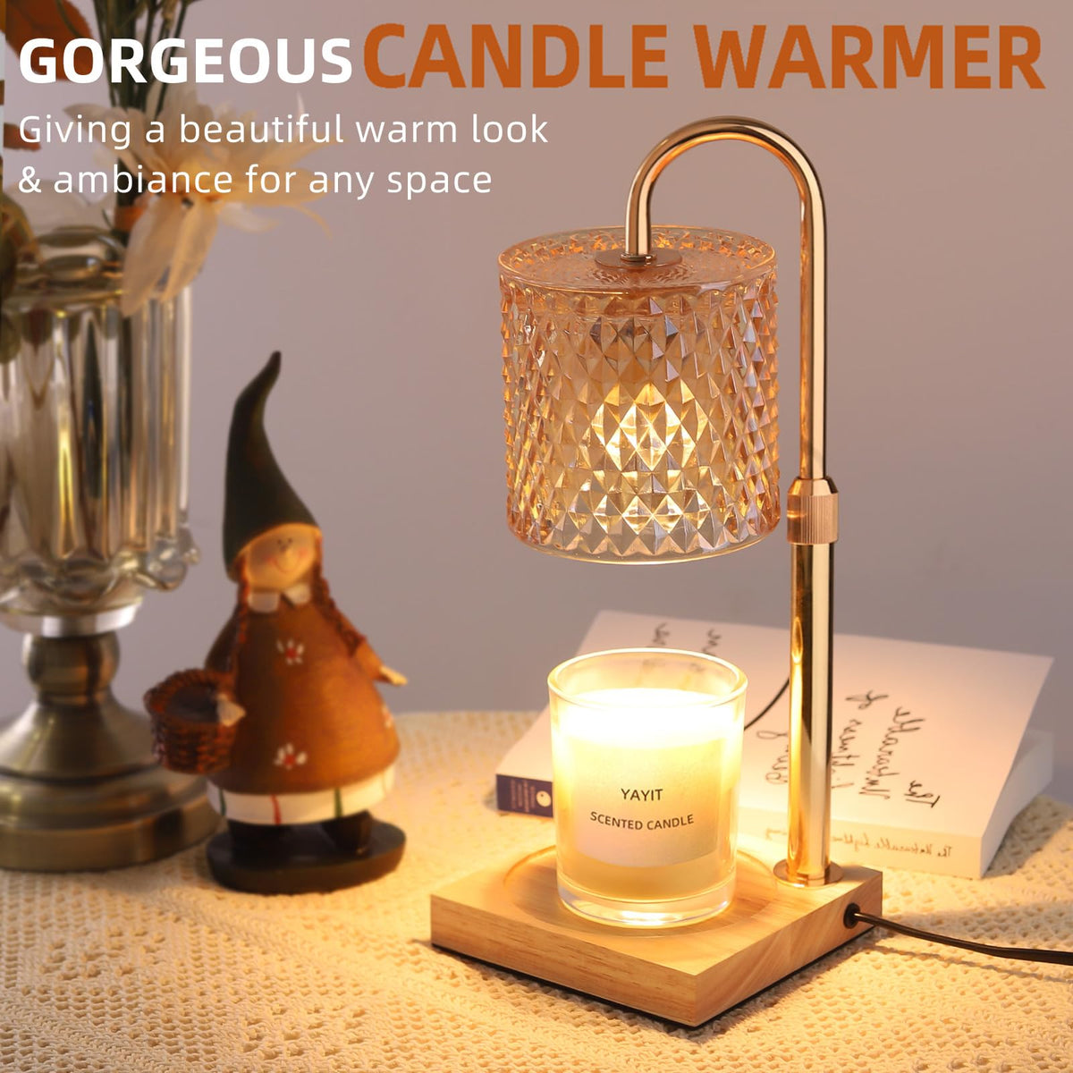 Candle Warmer Lamp with Timer Dimmer E2229