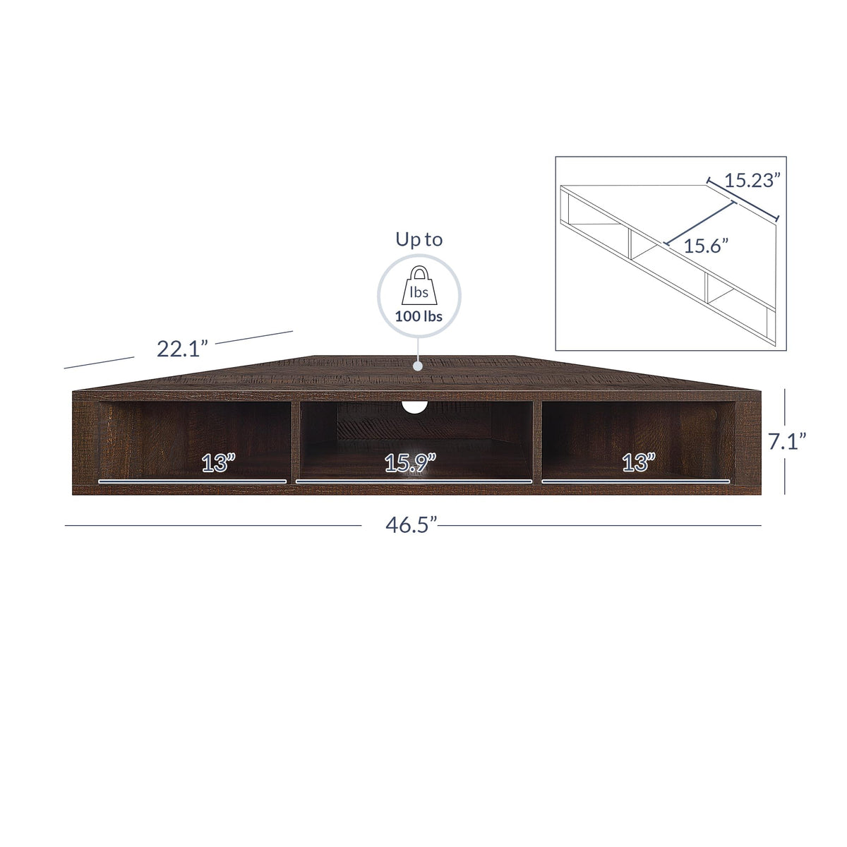 47" Corner TV Stand & Entertainment Center R728959