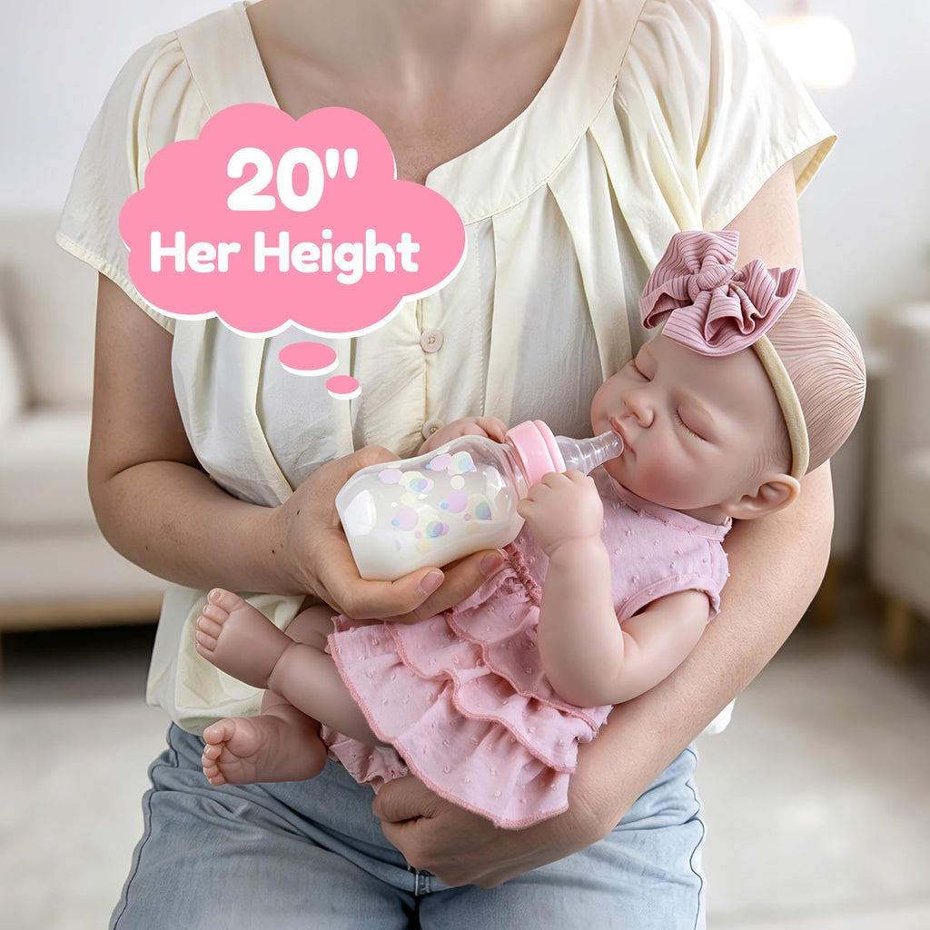 20-Inch Sleeping Newborn Girl Doll B595