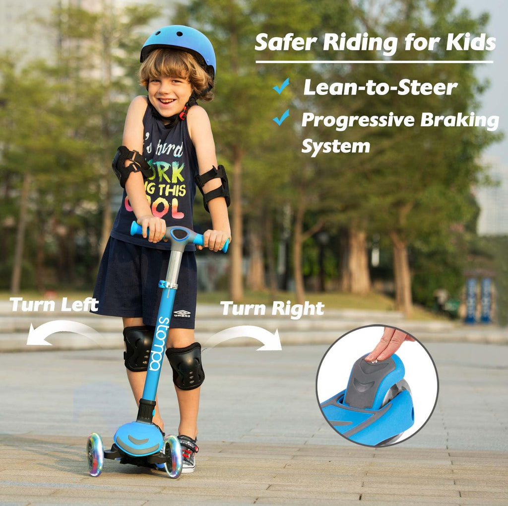 2-in-1 Light Up 3 Wheel Toddler Scooter with Seat U25105