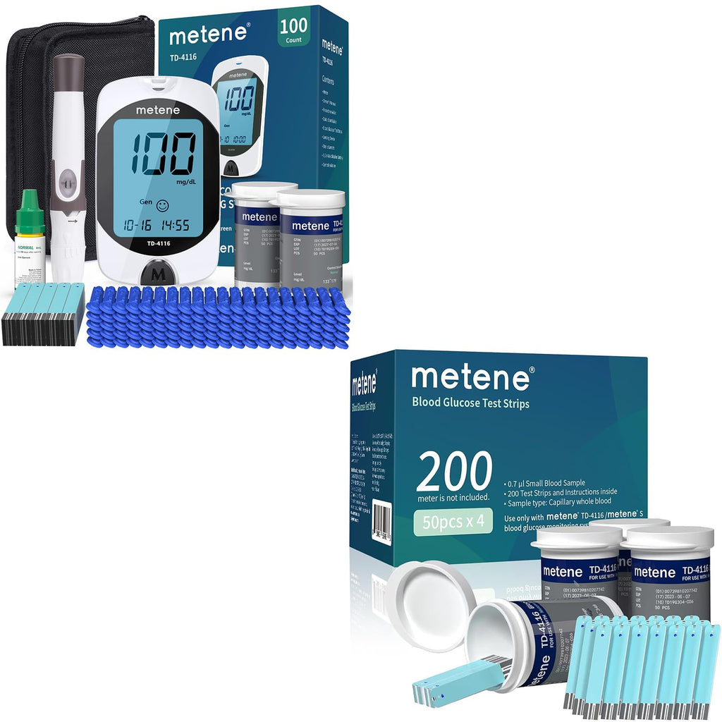Blood Glucose Monitor Kit & 200 Test Strips W309758