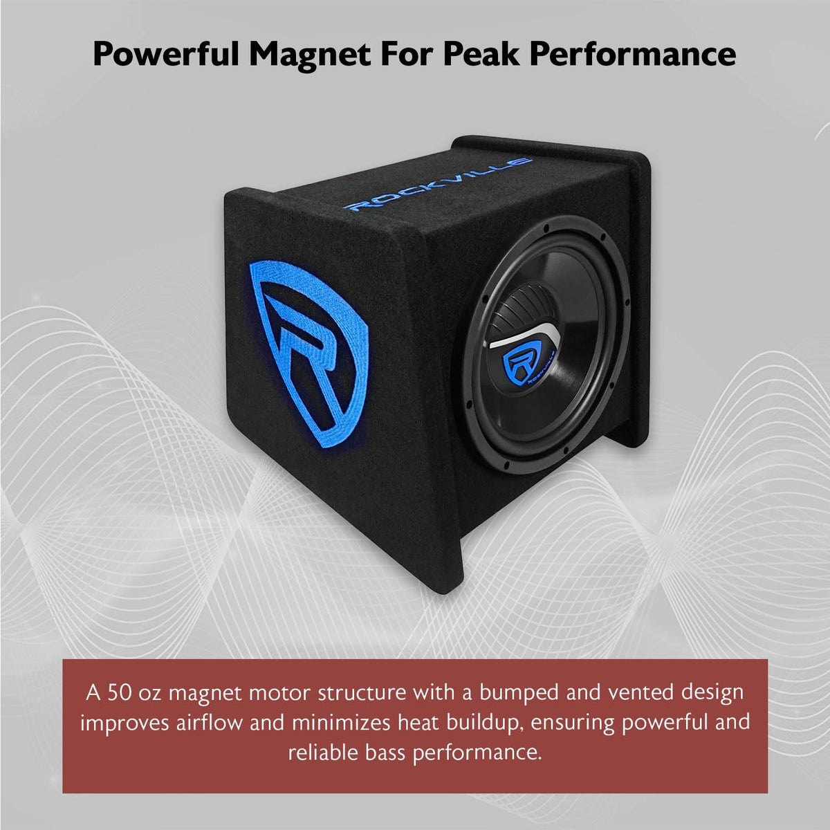 10" Car Subwoofer Enclosure with Mono Amplifier N5765