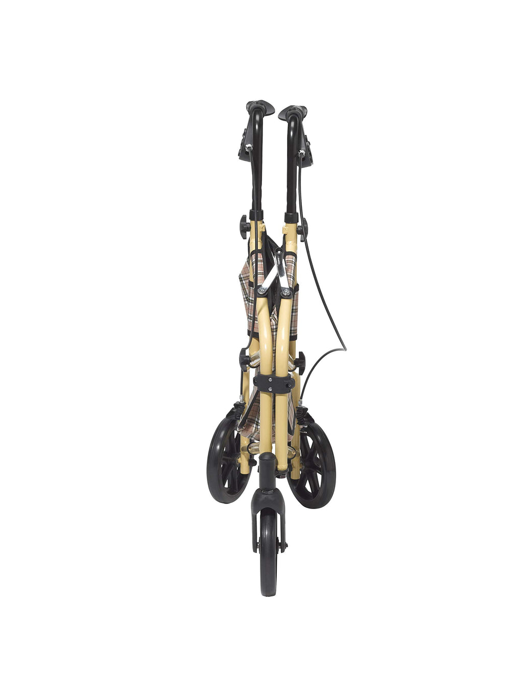 Tan Plaid Rollator Walker with Wheels E7851