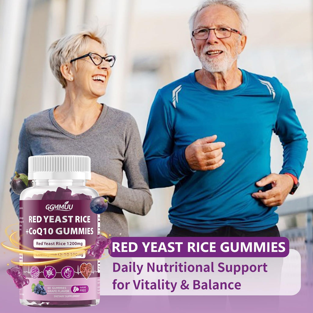 Red Yeast Rice with CoQ10 Gummies 1200mg Sugar Free 120 Count Z131