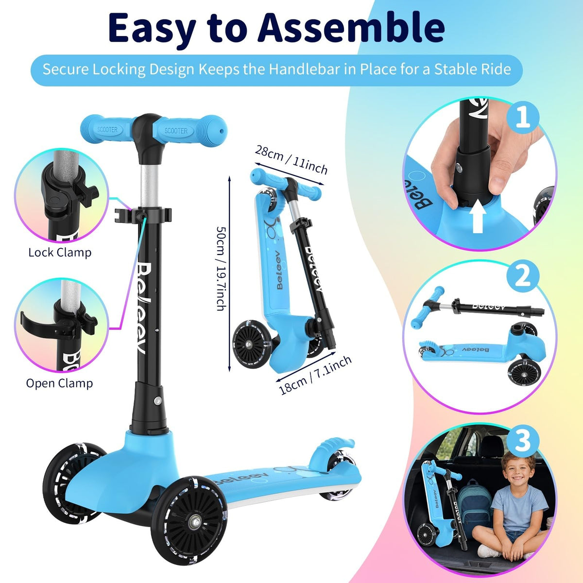 Light Up Deck & Wheels Scooter I5882