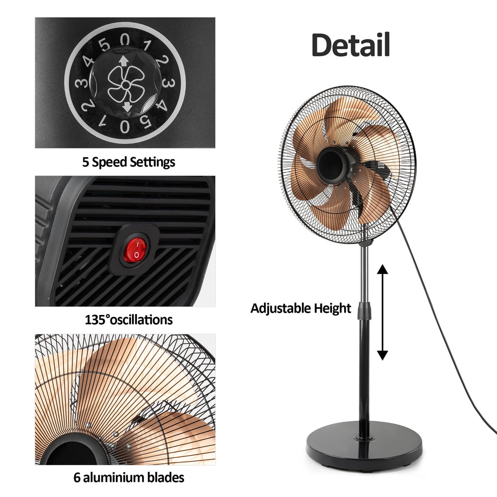 18 Inch Oscillating High Velocity Pedestal Fan G225828