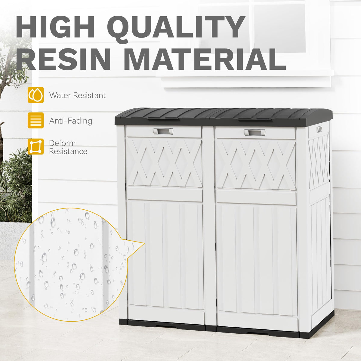 72-Gallon Dual Outdoor Trash Can R1241