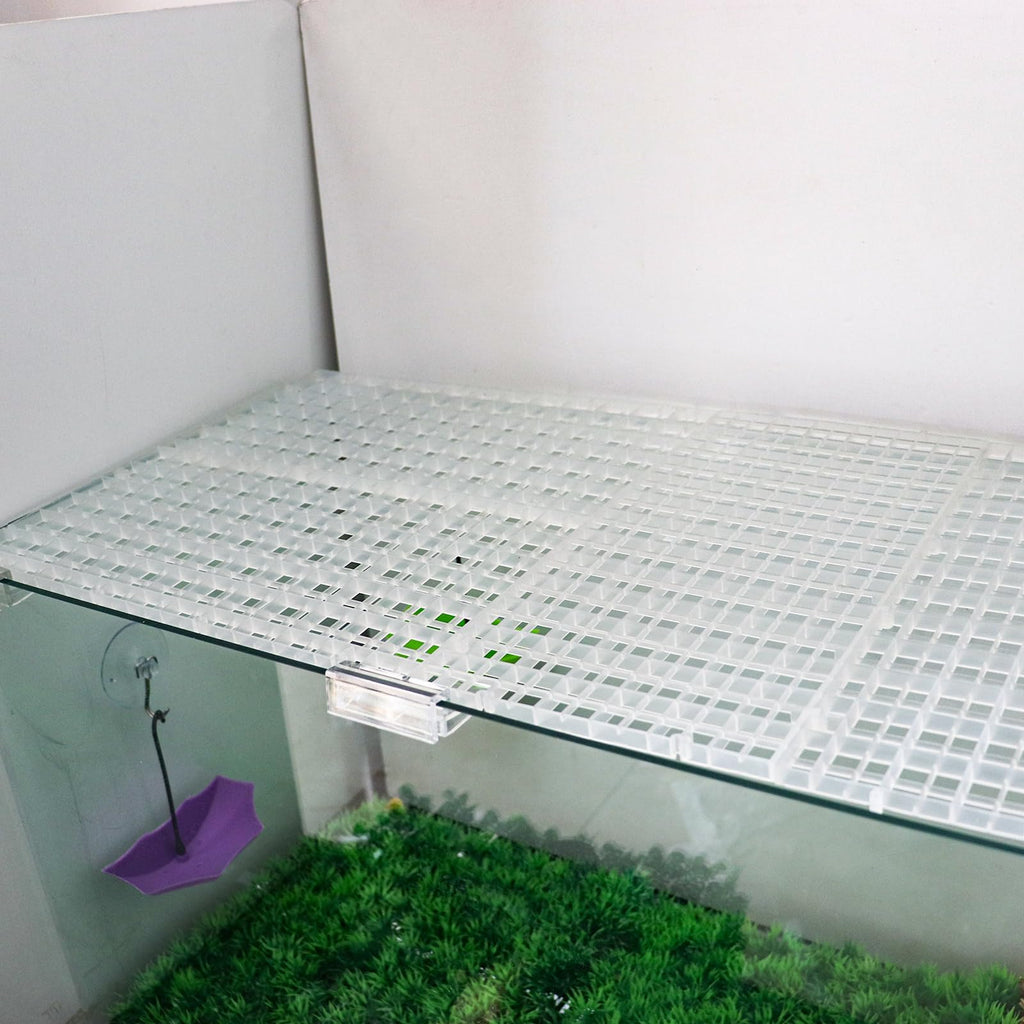 8 Pack Transparent Acrylic Aquarium Lid with Clips C6298