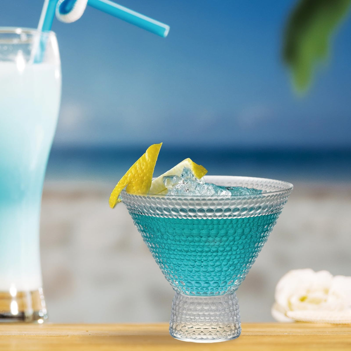6Pcs 8.5oz Stemless Martini Glasses R11410