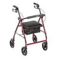 Red Aluminum Rollator with Padded Seat S85620