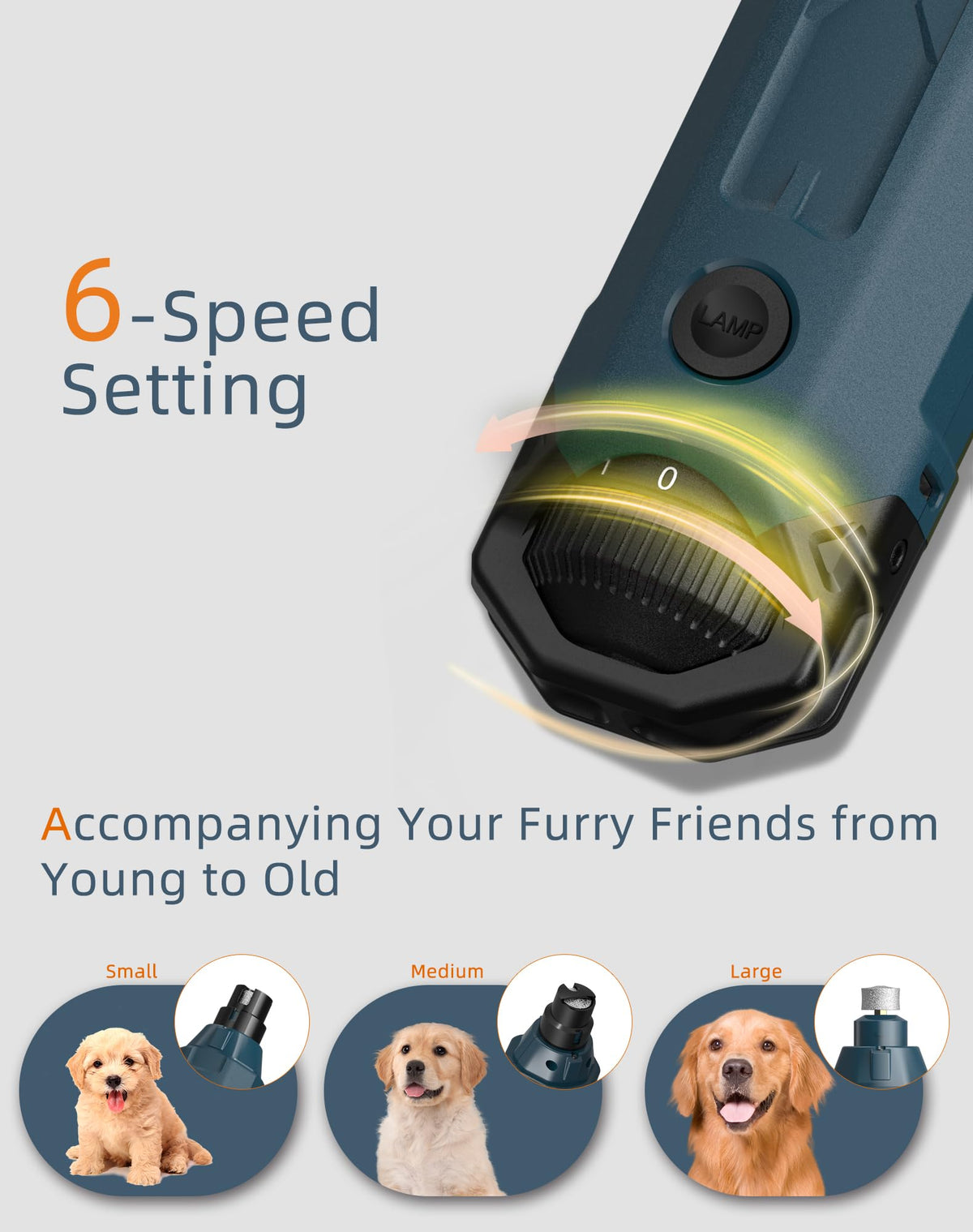Dog Nail Grinder with 2 LED Lights V7314