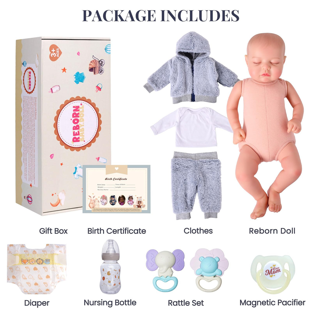 20 Inch Reborn Baby Doll with Soft Body V58125