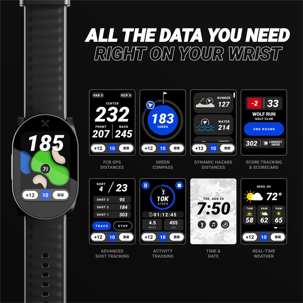 GPS Golf Watch with AMOLED Touch Screen Display D852