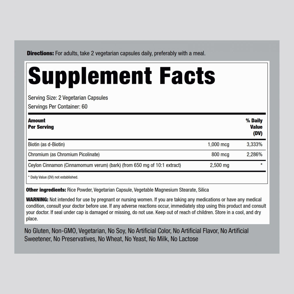 Ceylon Cinnamon Capsules 120 Pills Q324729