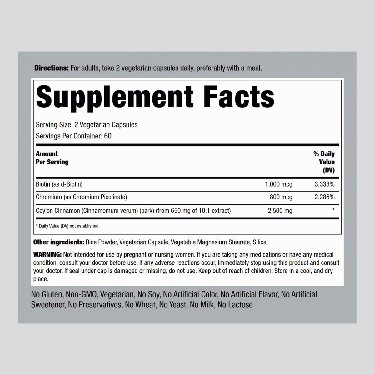 Ceylon Cinnamon Capsules 120 Pills Q324729