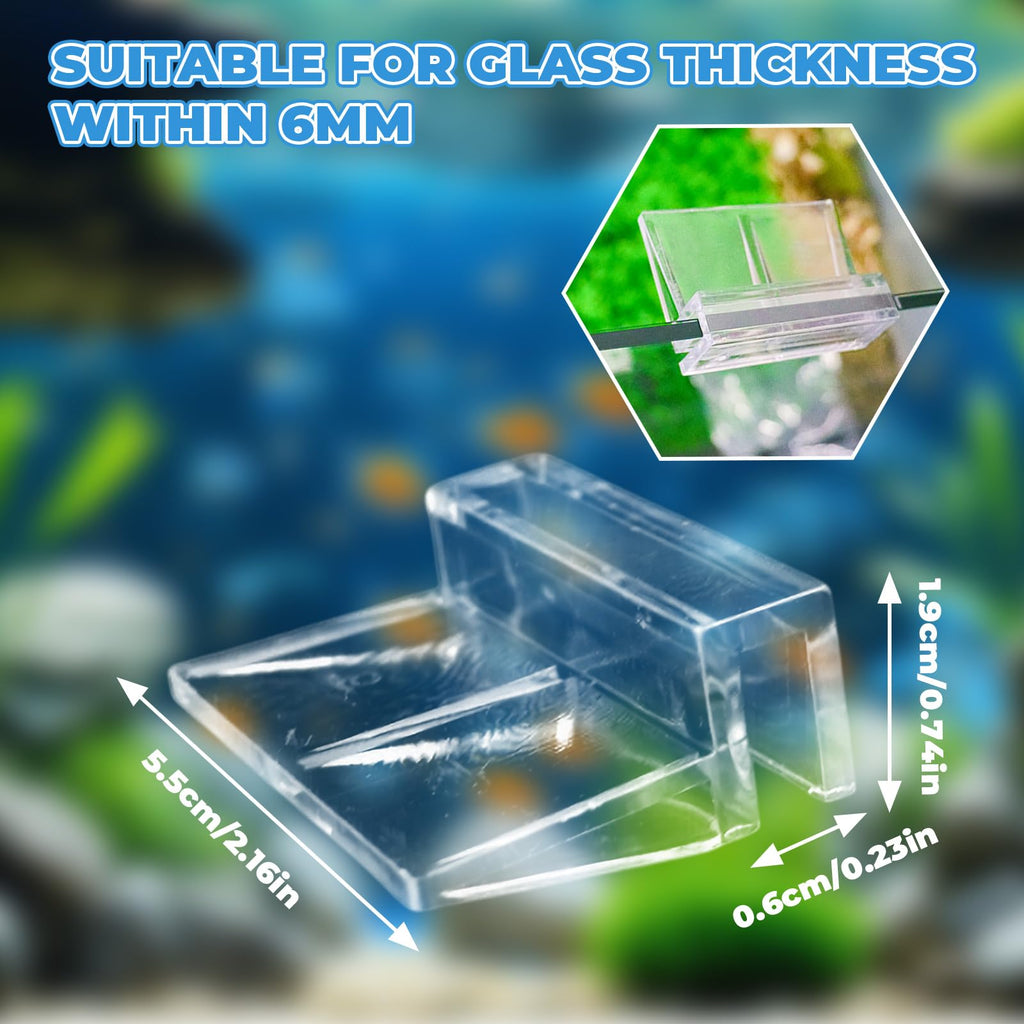 8 Pack Transparent Acrylic Aquarium Lid with Clips C6298