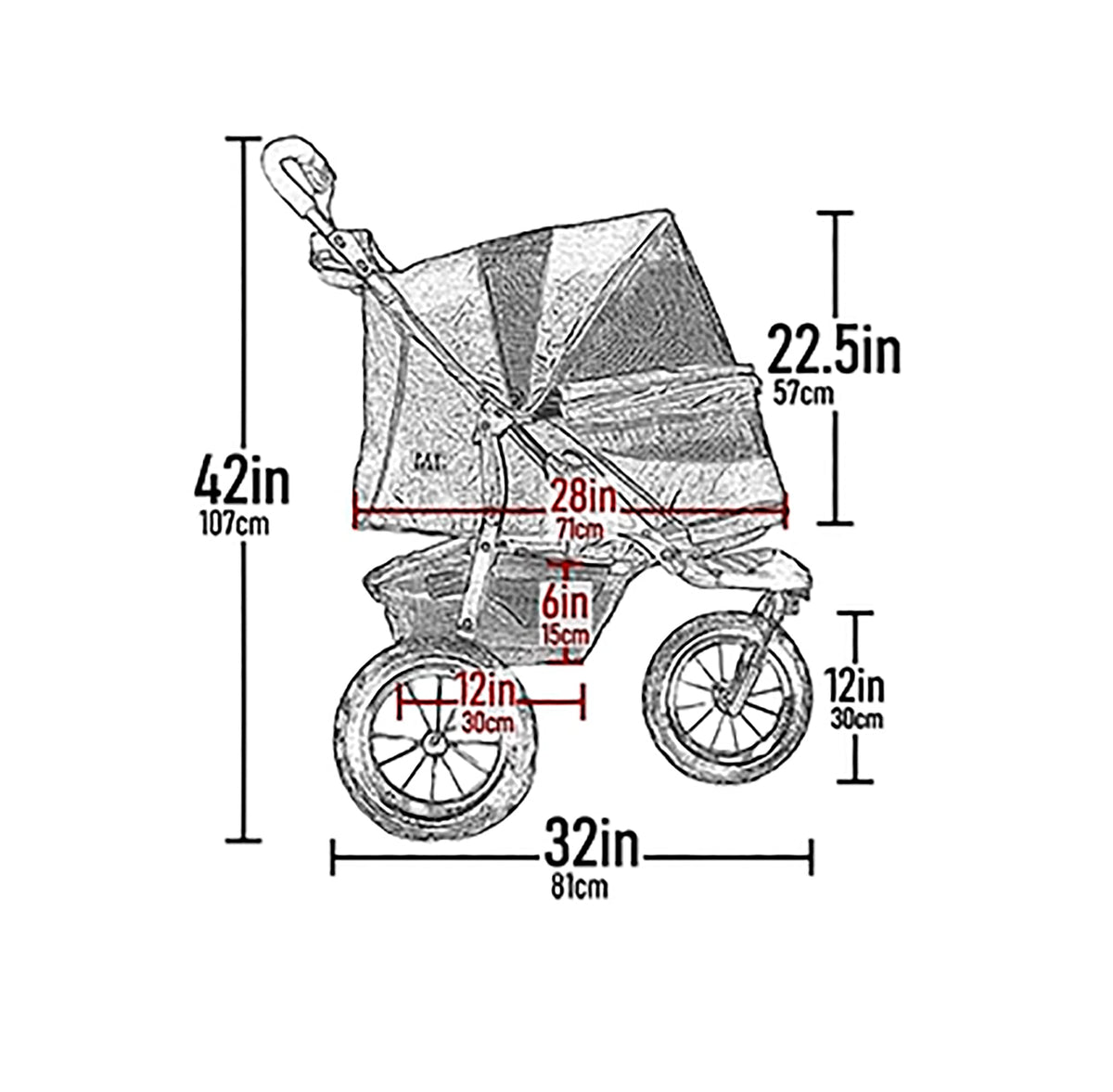 Pet Stroller for Cats Dogs B70722