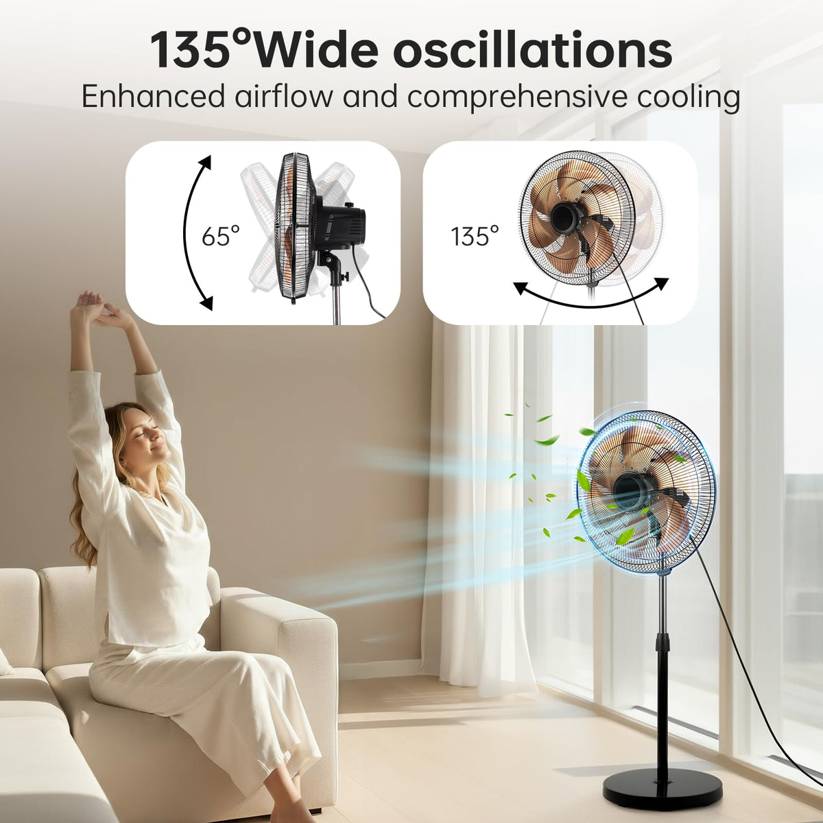18 Inch Oscillating High Velocity Pedestal Fan G225828