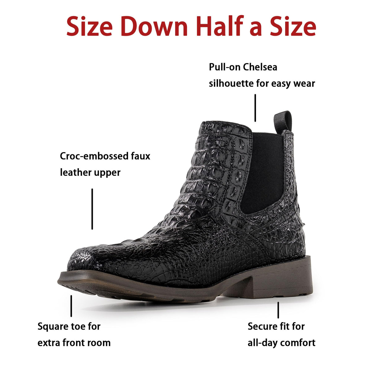 Square Toe Western Cowboy Boots C577326