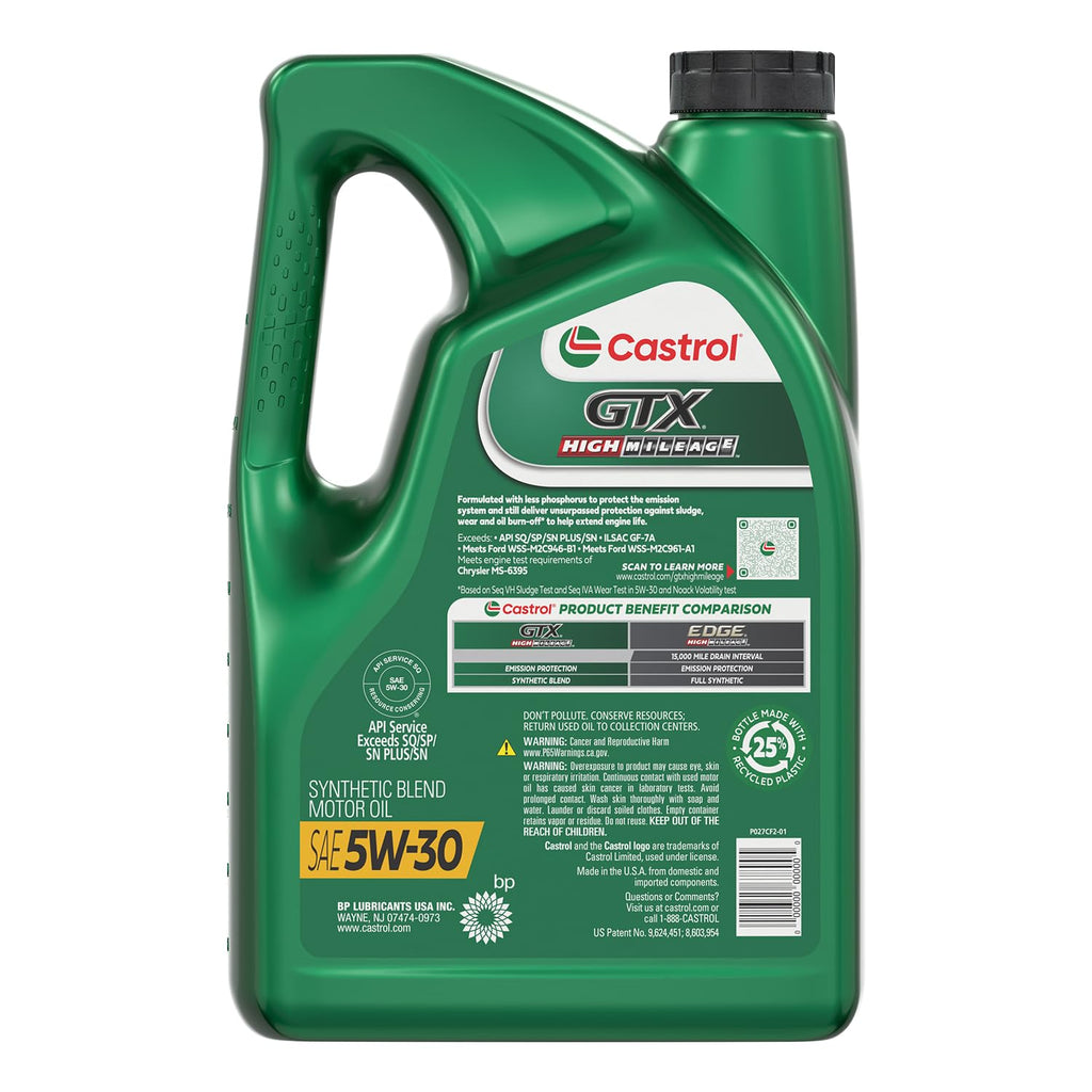 5W-30 Synthetic Blend Motor Oil, 5 Quarts U279