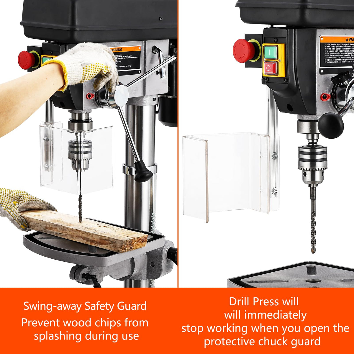15 in Benchtop Drill Press with 7.5 Amp Variable Speed Tilting Worktable Z495