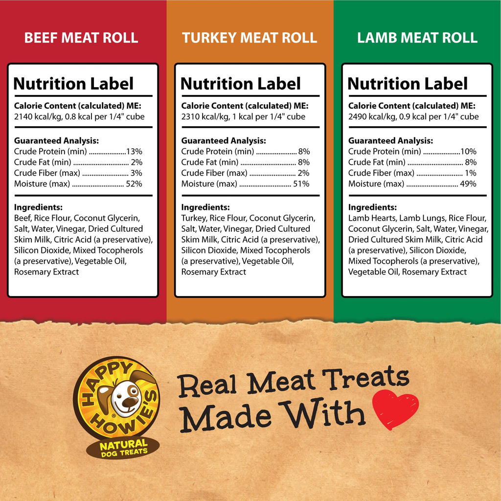 Beef Lamb Turkey Soft Meat Roll Treat 7 Oz (Pack of 3) G848074