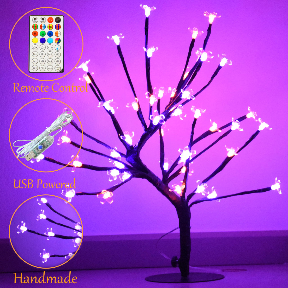 Color-Changing LED Cherry Blossom Tree Light N431