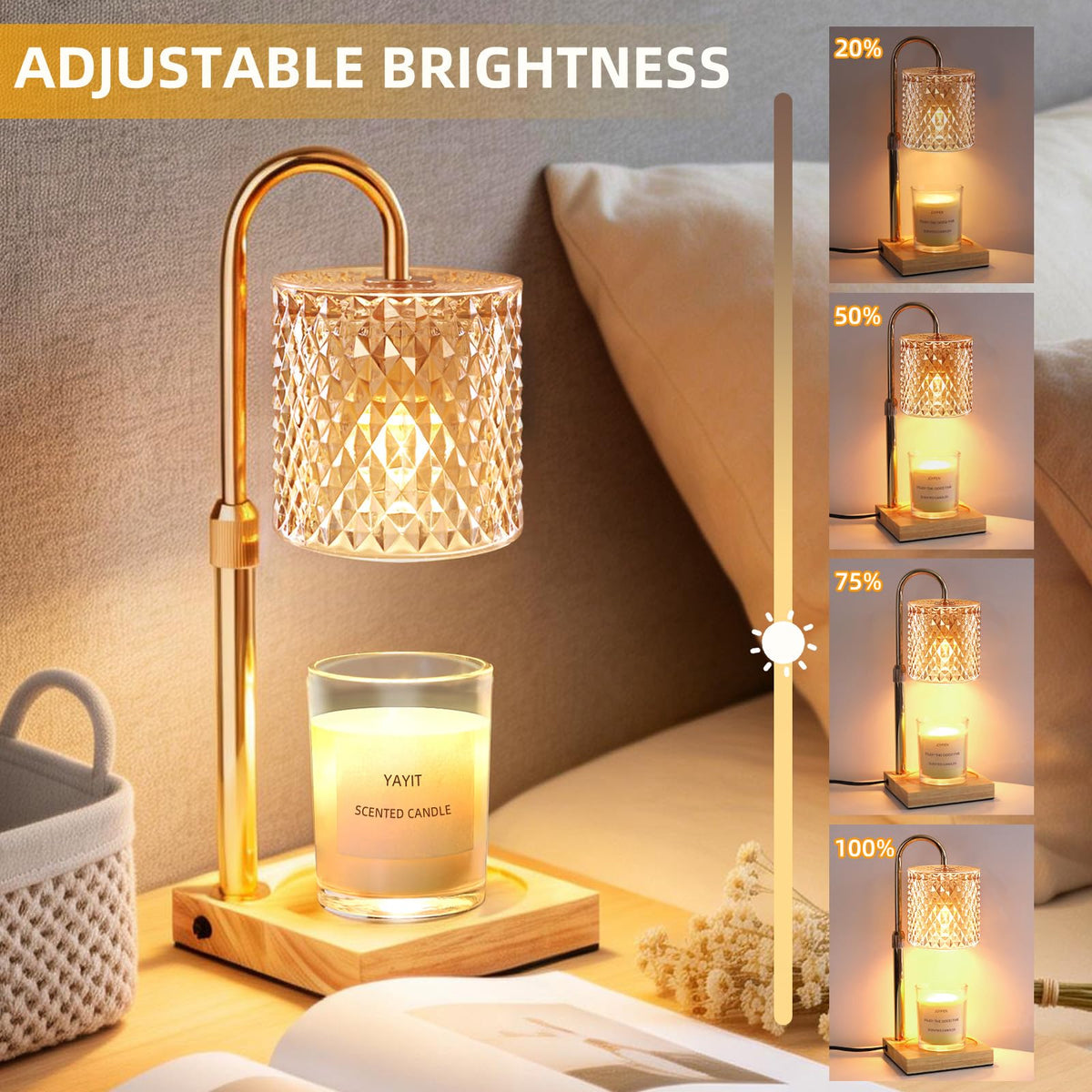 Candle Warmer Lamp with Timer Dimmer E2229