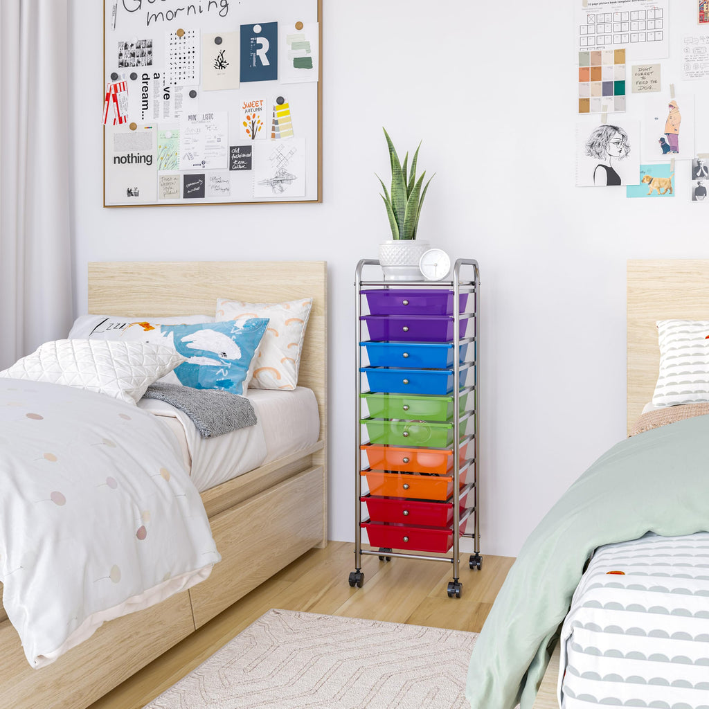 10 Drawer Rolling Storage Cart R72323