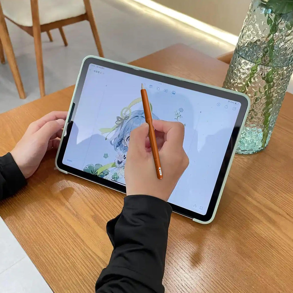 Silicone Case Cover Skin for Apple Pencil Brown C4983