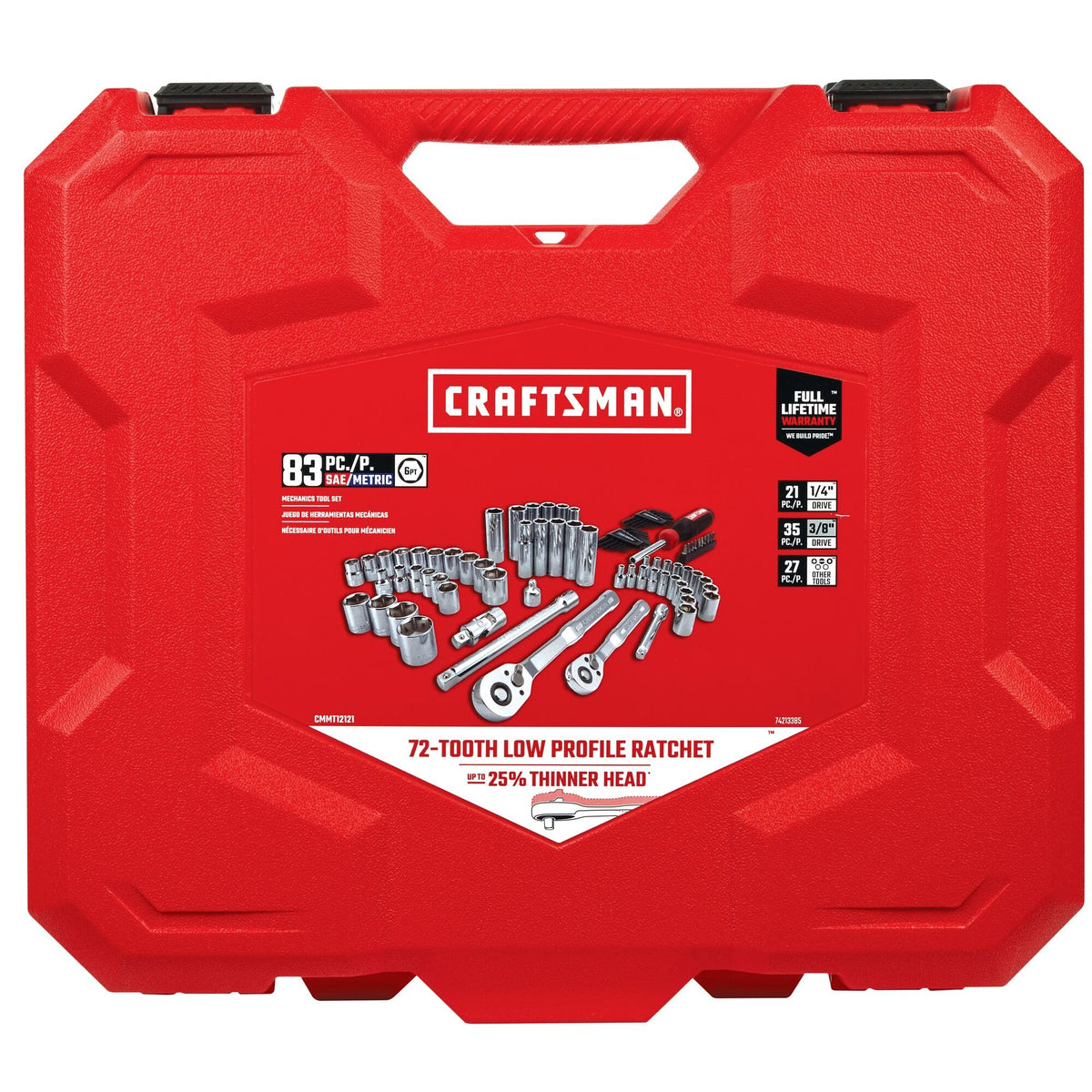 83 Piece Mechanics Tool and Socket Set G12179