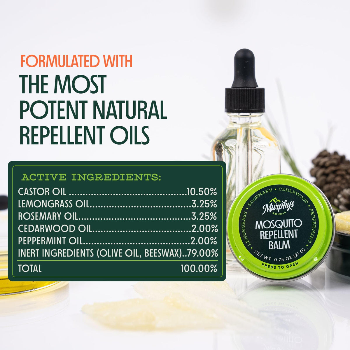 Plant-Based Mosquito Repellent Balm 2 oz G4279