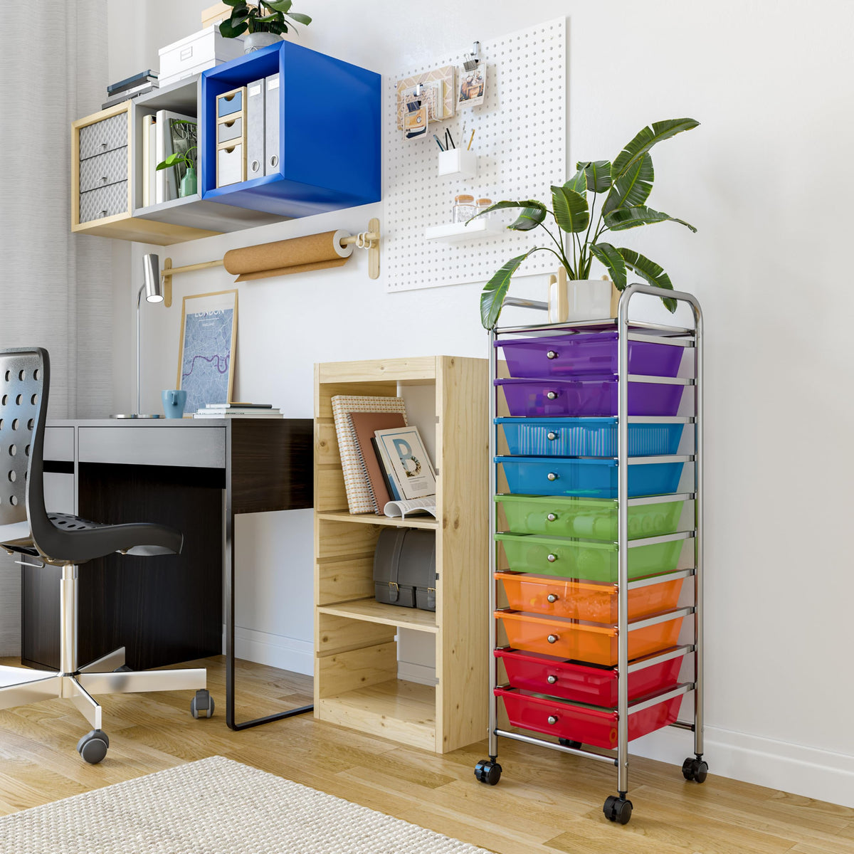 10 Drawer Rolling Storage Cart R72323