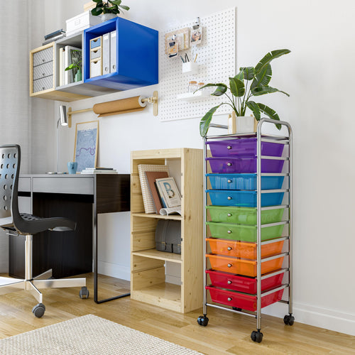 10 Drawer Rolling Storage Cart R72323