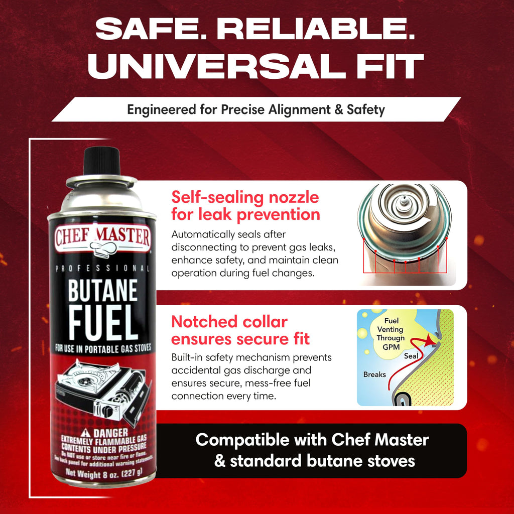 Butane Fuel Canister 8 oz 4-Pack L430842