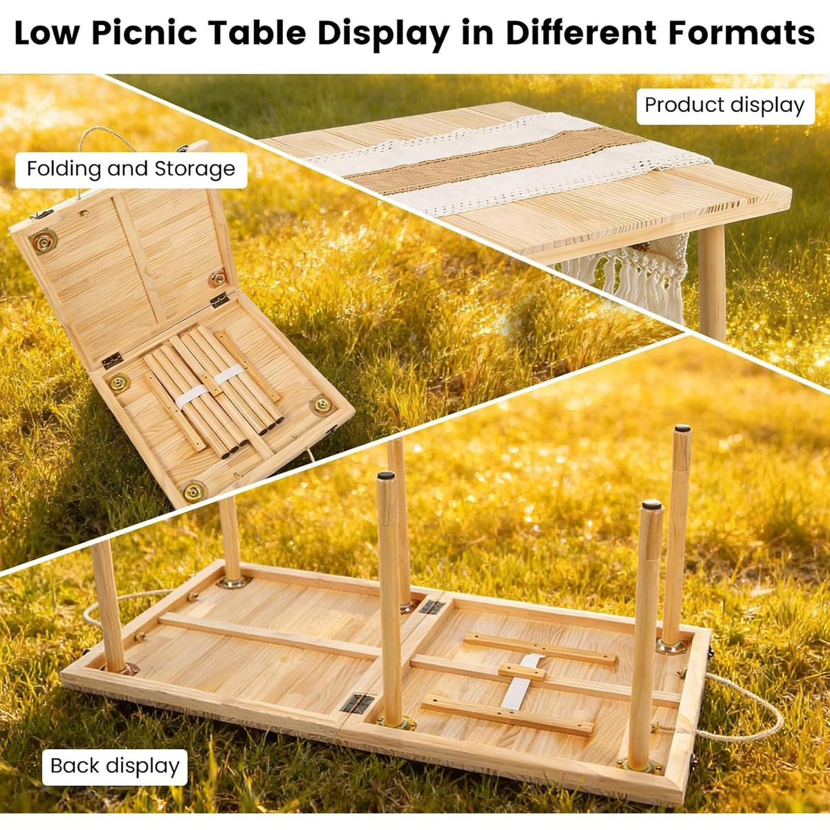 Wood Folding Picnic Table L7059